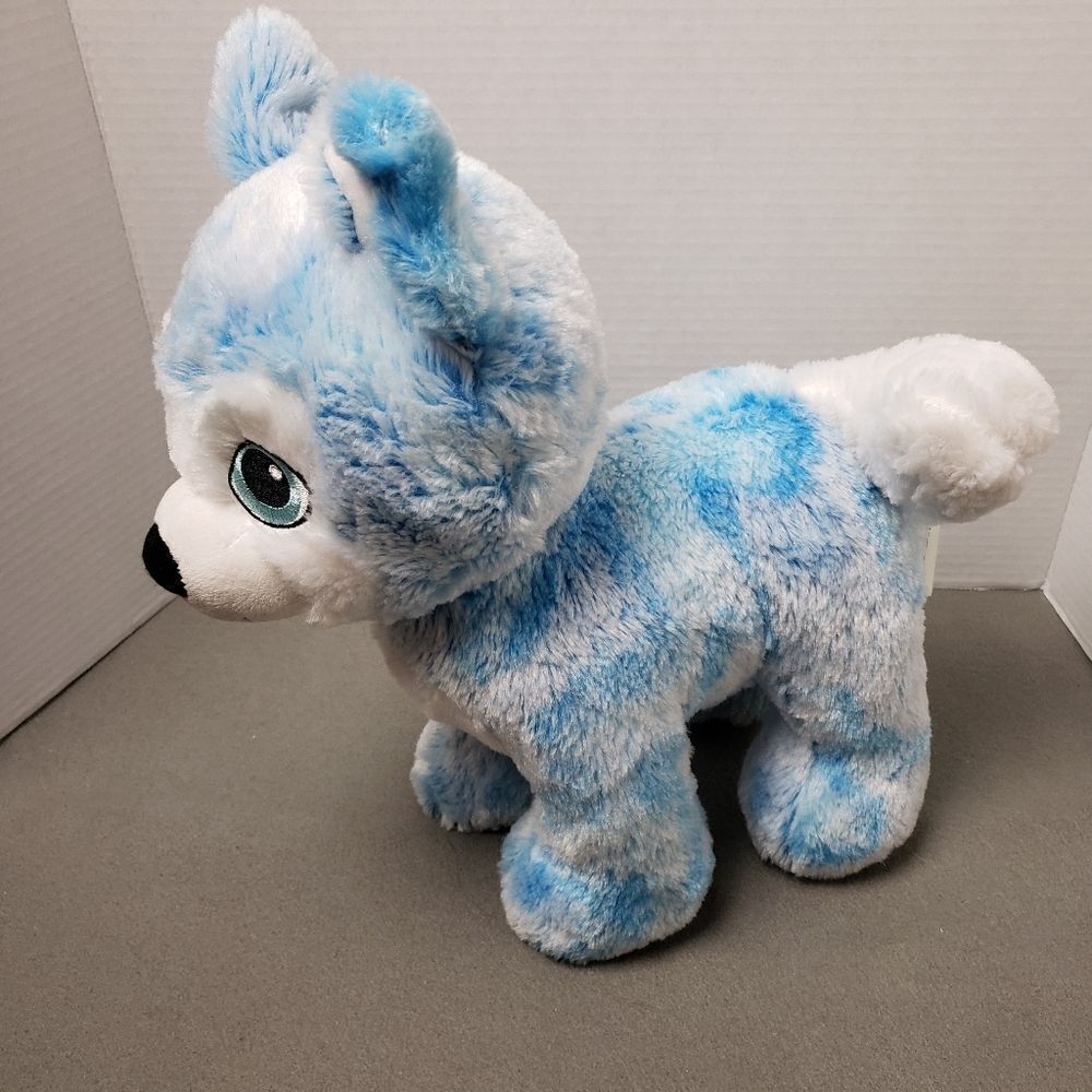 2019 Build a Bear Blue Blast Husky Dog 14" Plush